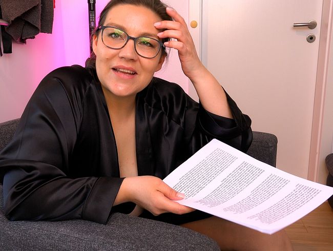 Ich lese dreckige Texte vor und dabei wird mein ars** lange gefi**t